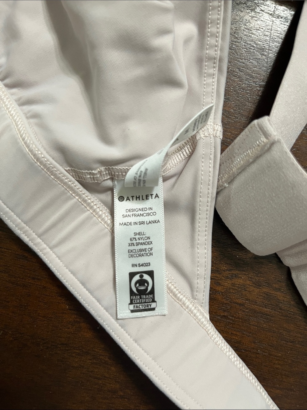 Athleta T-Back Sports Bra in Taupe - Picture 6 of 7